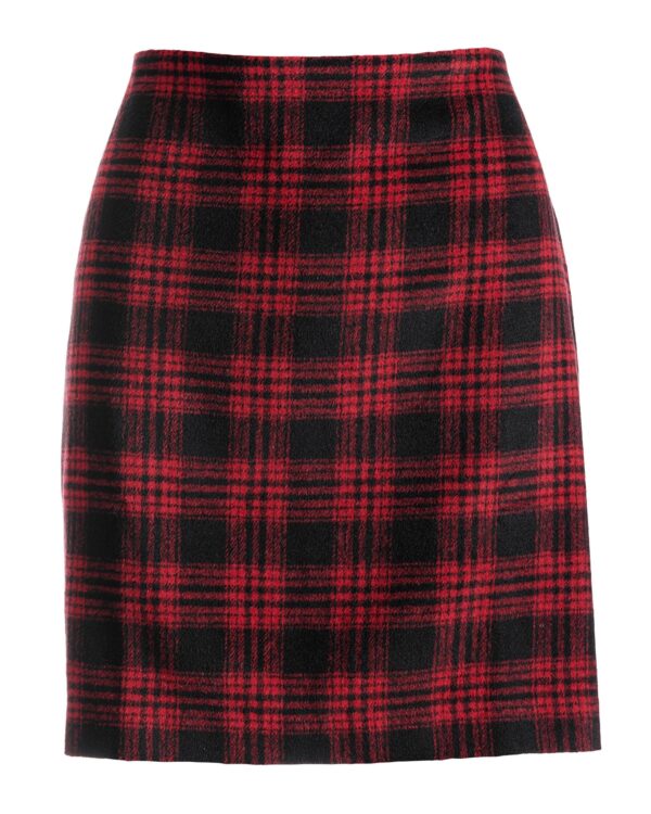 Holiday Plaid Mini Skirt Red Multi - Image 2