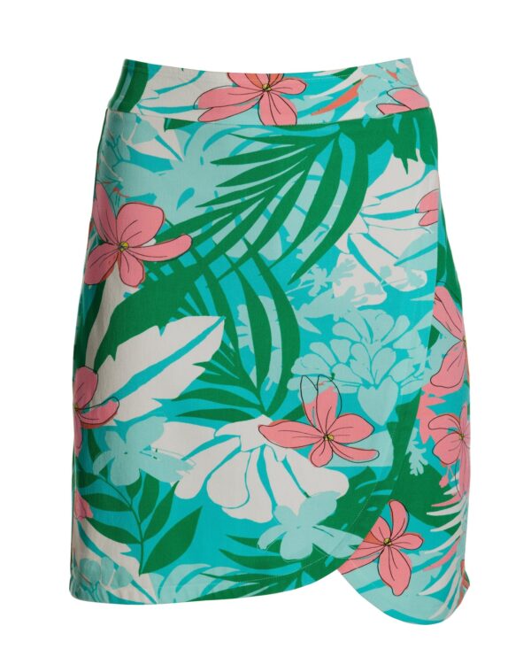 Floral Tropical Print Twill Pull-On Skort Multi - Image 2