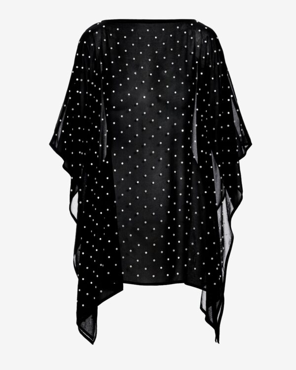 Studded Mesh Tie Cover Up Black - Image 2