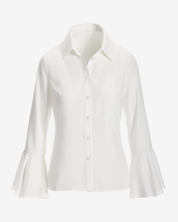 Alexa Flare Sleeve Shirt White - Image 2
