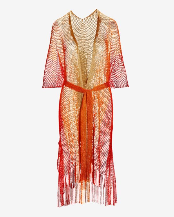 Metallic Fringe Coverup Gold/Orange - Image 2