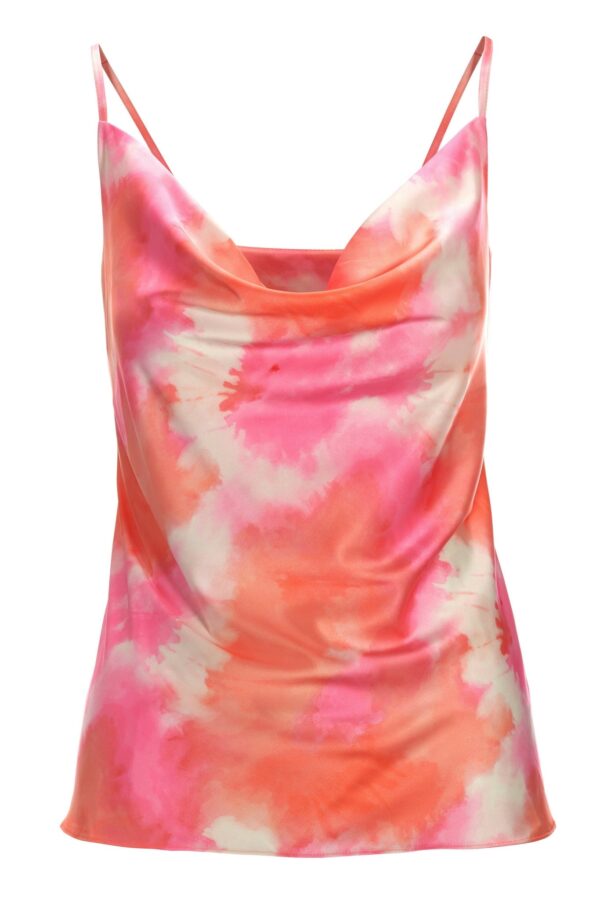 Blossom Ombre Cowl Neck Charmeuse Cami Pink Multi - Image 2